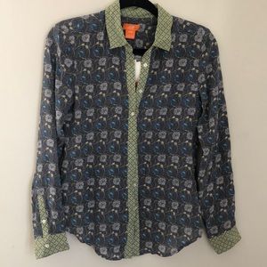 100% Silk button down shirt- NEW WITH TAGS